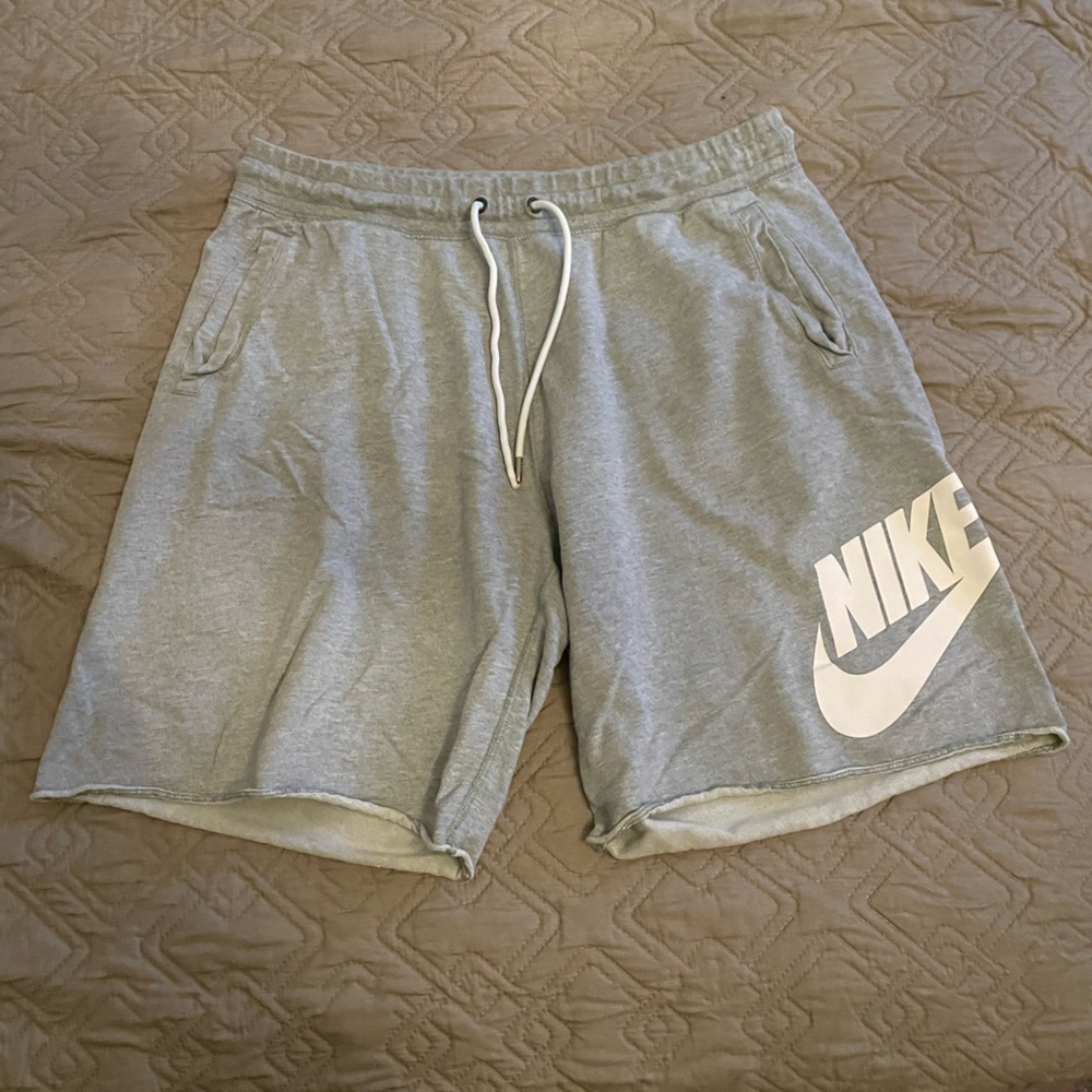 Men Nike Light Gray Basketball Shorts